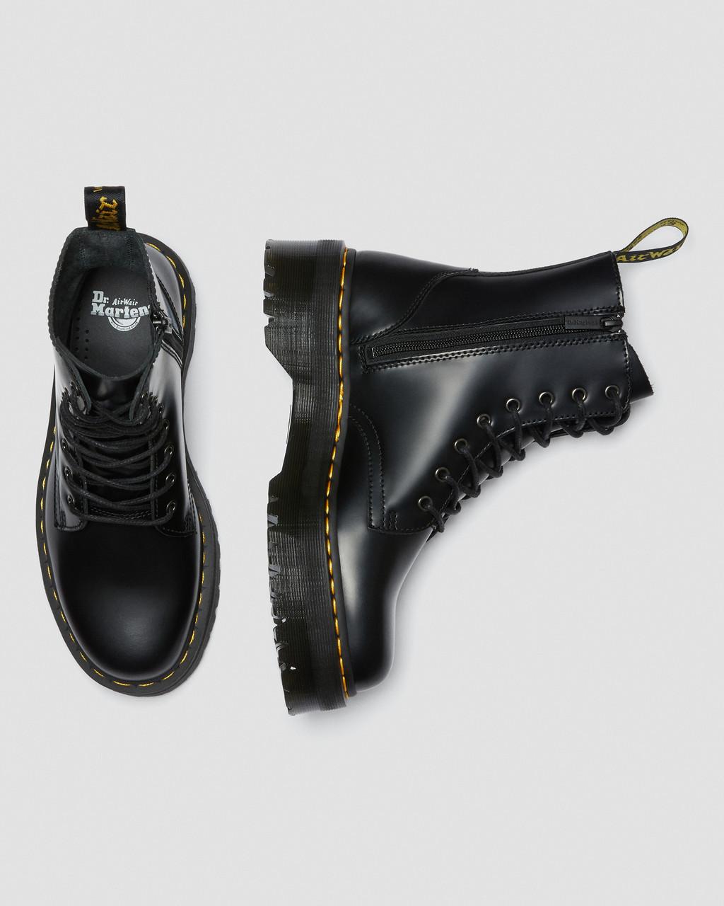 Botas Dr Martens Jadon Smooth Leather Platforms Mujer Negros | 14573945