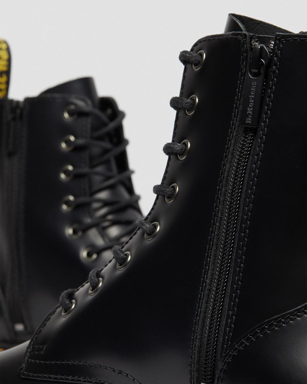 Botas Dr Martens Jadon Smooth Leather Platforms Mujer Negros | 14573945