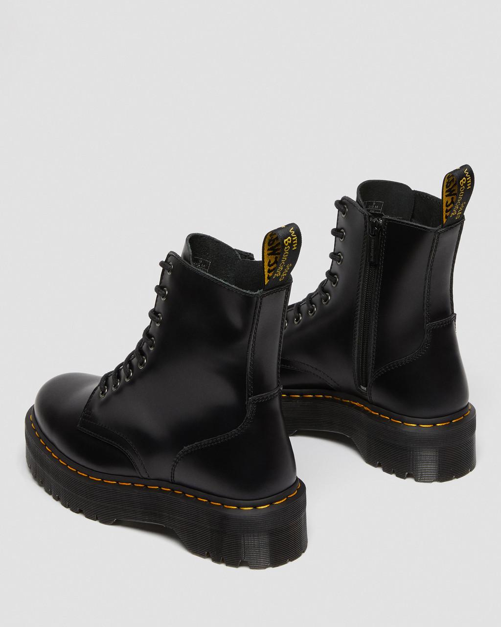 Botas Dr Martens Jadon Smooth Leather Platforms Mujer Negros | 14573945