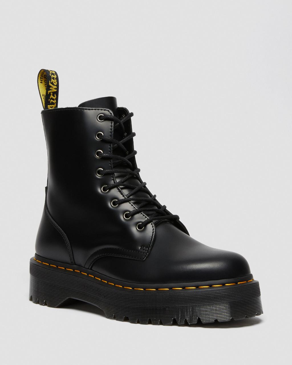 Botas Dr Martens Jadon Smooth Leather Platforms Mujer Negros | 14573945
