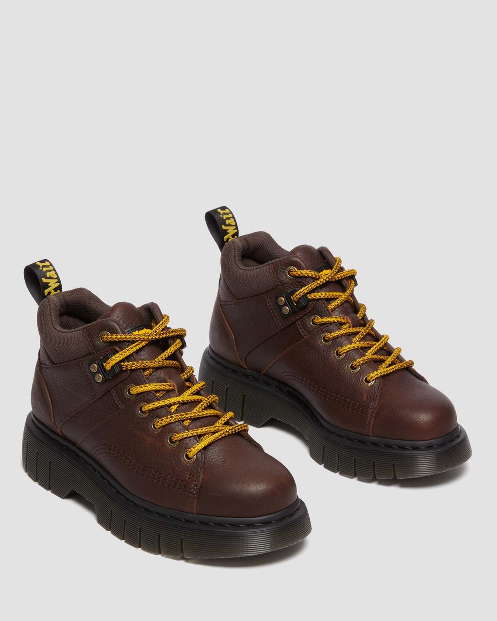 Botas Dr Martens Woodard Grizzly Leather Low Casual Hombre Marrom | 34970837