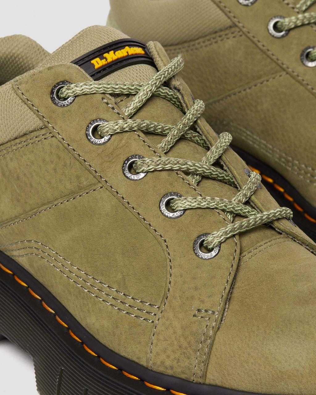 Botas Dr Martens Woodard Tumbled Nubuck Leather Low Casual Mujer Verde Oliva | 49666072