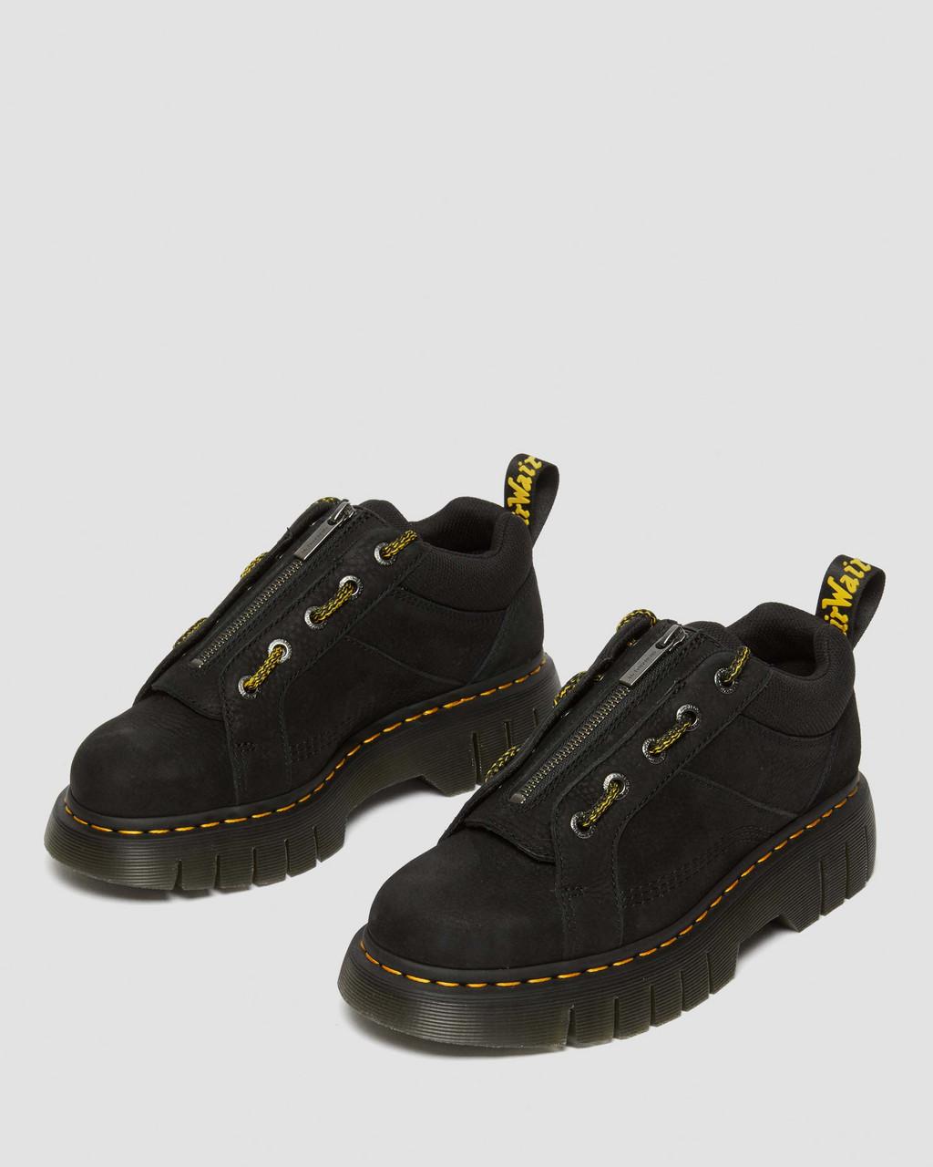 Botas Dr Martens Woodard Tumbled Nubuck Leather Low Casual Mujer Negros | 83741416