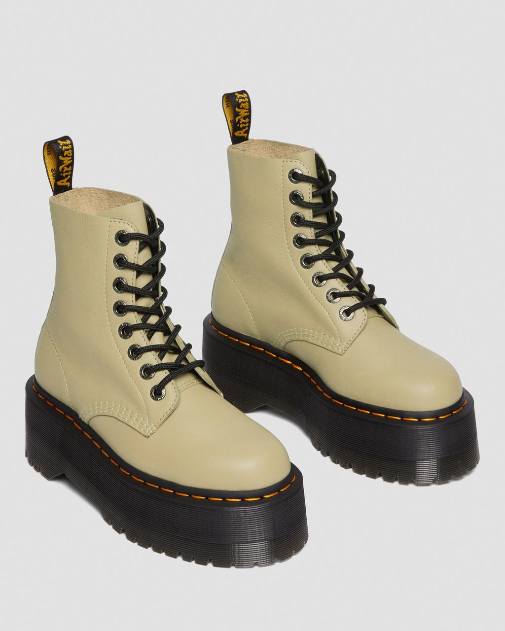 Botas Plataforma Dr Martens 1460 Max Leather Mujer Verde Oliva | 67249167