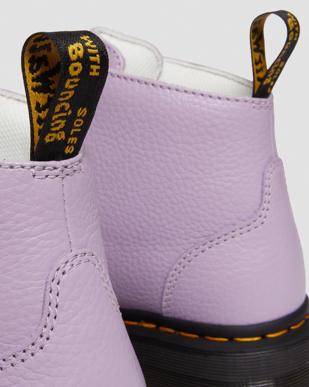 Botas Plataforma Dr Martens Devon Flower Buckle Leather Mujer Morados | 89641021