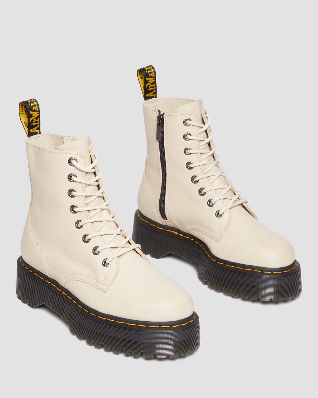 Botas Plataforma Dr Martens Jadon III Pisa Leather Hombre Beige | 36275377