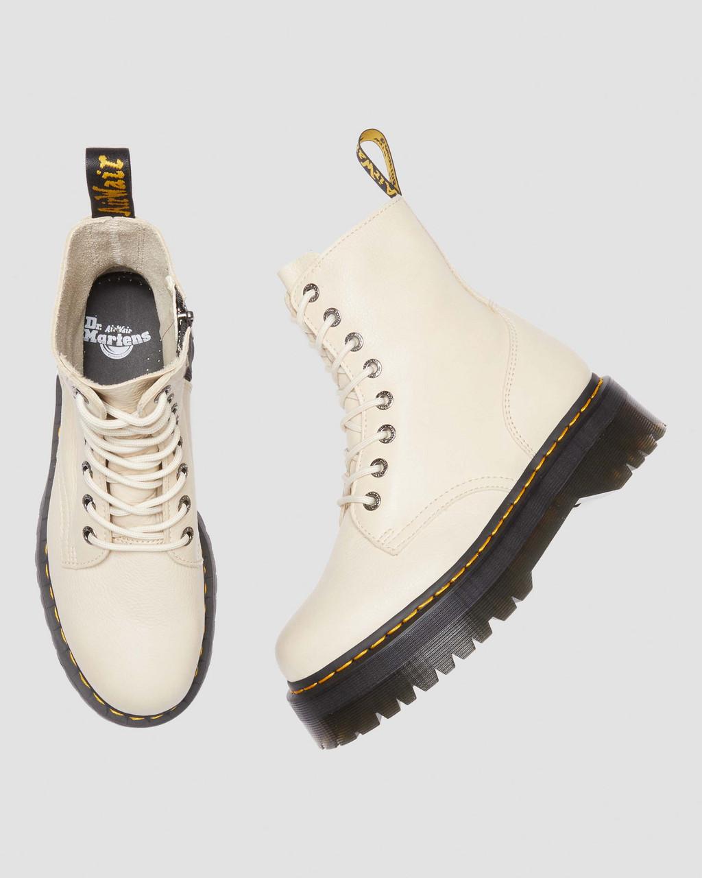 Botas Plataforma Dr Martens Jadon III Pisa Leather Hombre Beige | 36275377