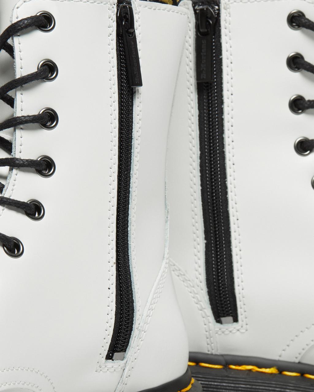 Botas Plataforma Dr Martens Jadon Smooth Leather Hombre Blancos | 13860251