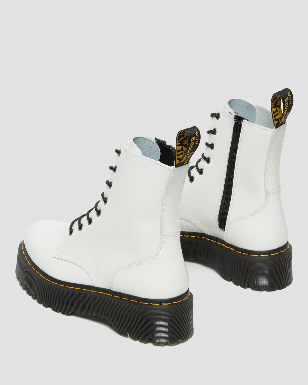 Botas Plataforma Dr Martens Jadon Smooth Leather Hombre Blancos | 13860251