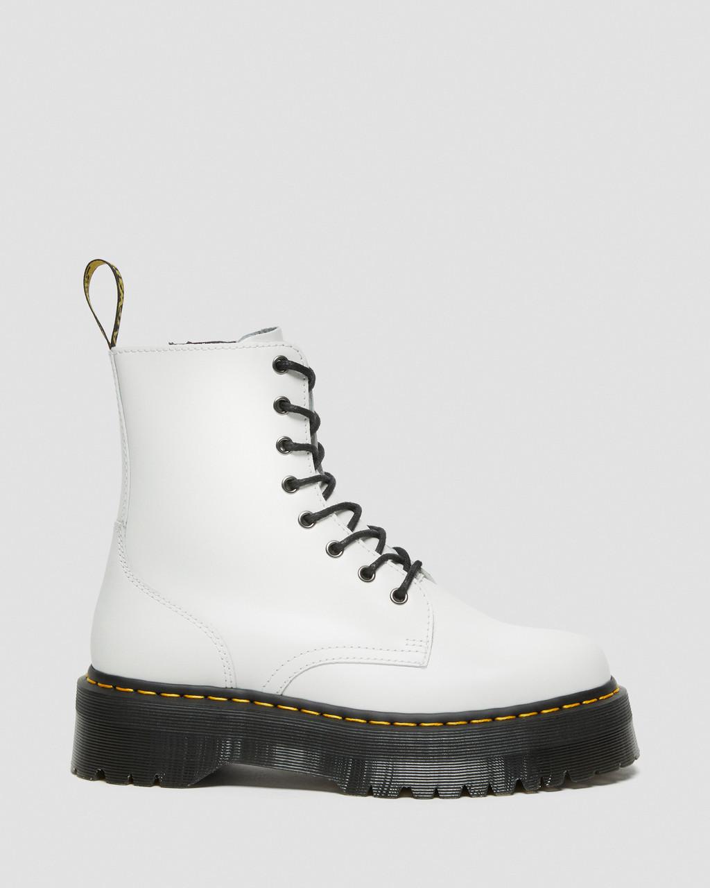 Botas Plataforma Dr Martens Jadon Smooth Leather Hombre Blancos | 13860251