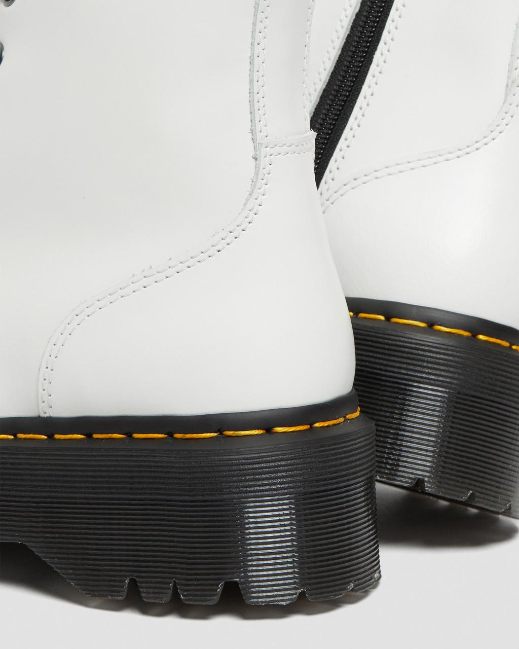 Botas Plataforma Dr Martens Jadon Smooth Leather Hombre Blancos | 13860251