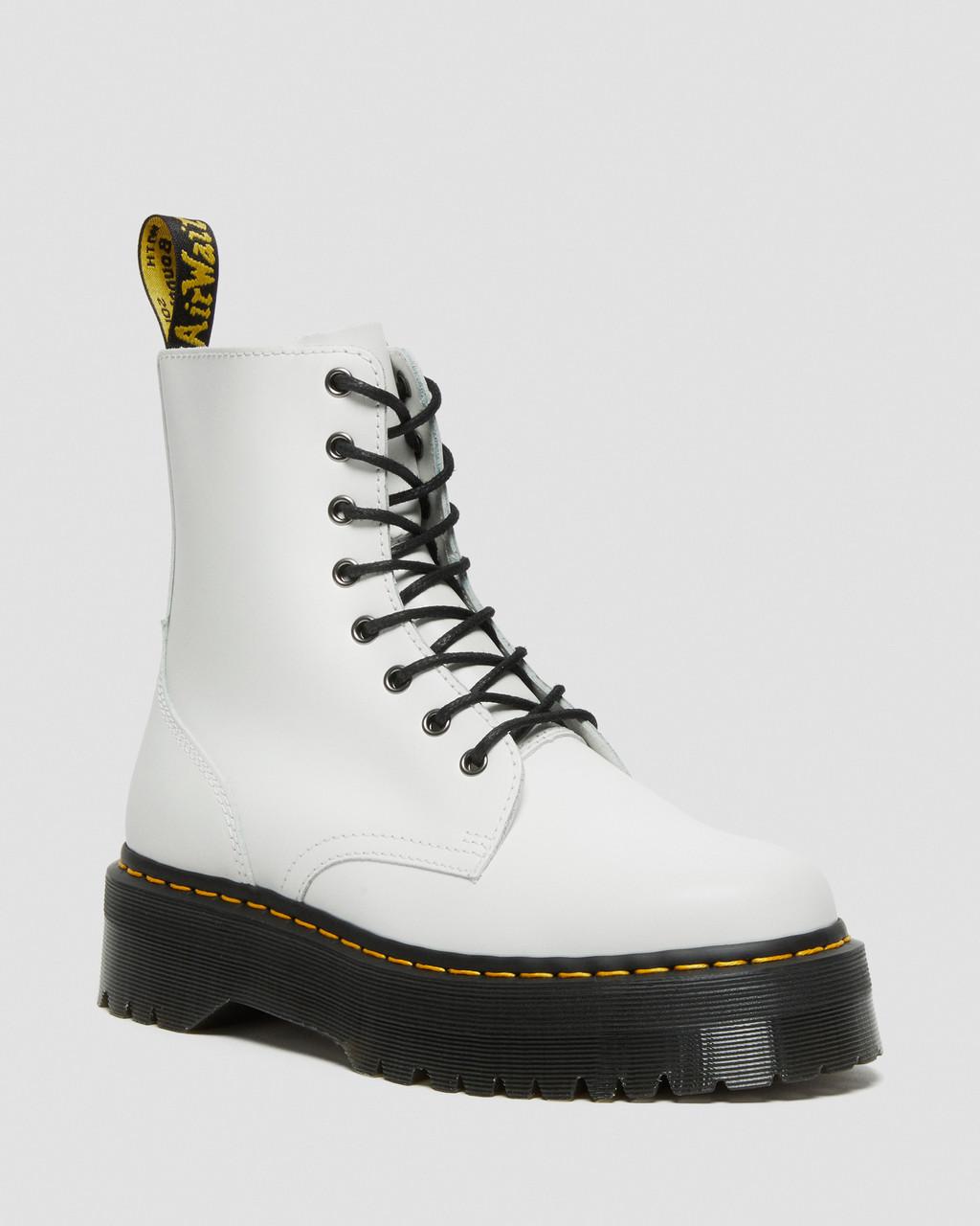 Botas Plataforma Dr Martens Jadon Smooth Leather Hombre Blancos | 13860251