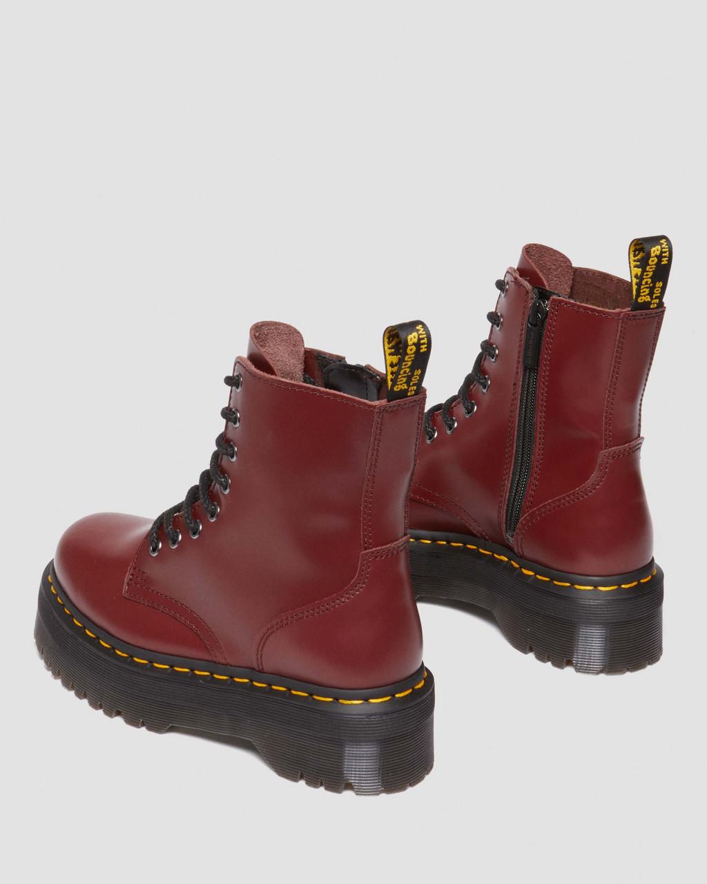 Botas Plataforma Dr Martens Jadon Smooth Leather Hombre Rojos | 17901815