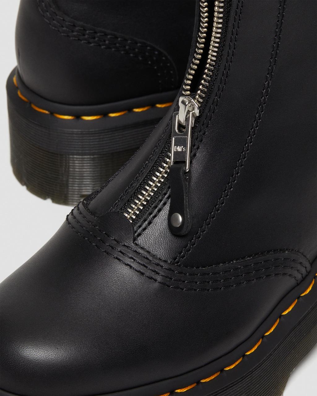 Botas Plataforma Dr Martens Jetta Zipped Sendal Leather Mujer Negros | 17014850