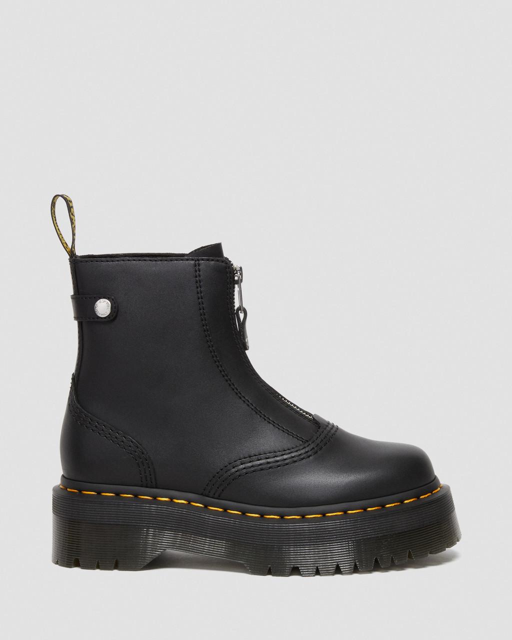 Botas Plataforma Dr Martens Jetta Zipped Sendal Leather Mujer Negros | 17014850