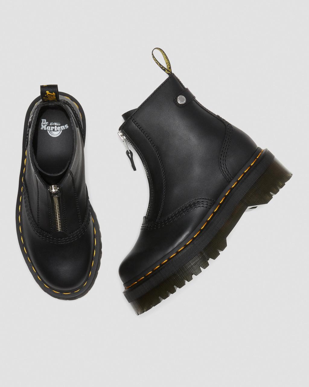Botas Plataforma Dr Martens Jetta Zipped Sendal Leather Mujer Negros | 17014850