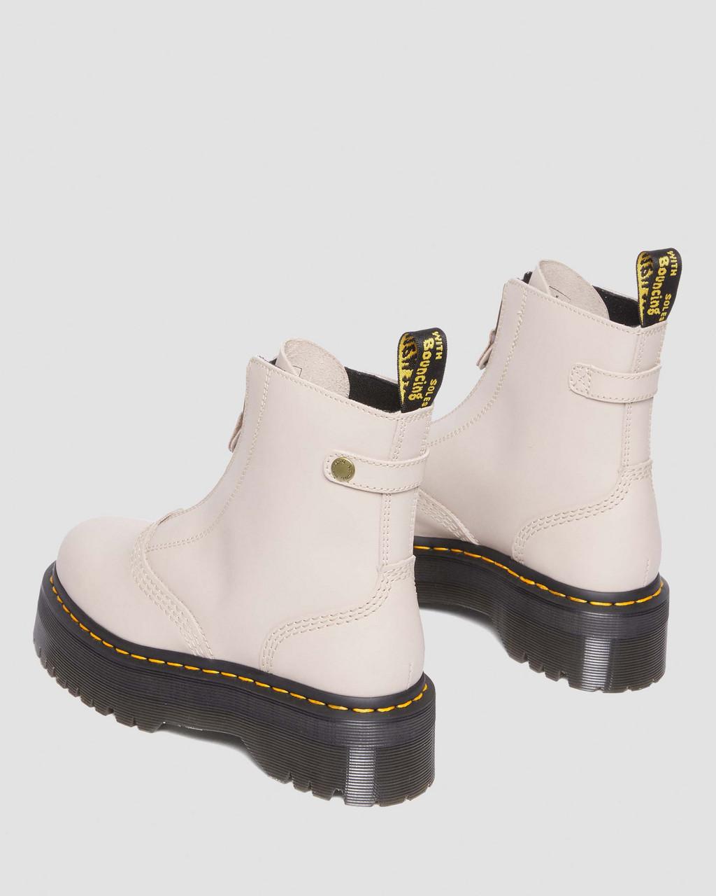 Botas Plataforma Dr Martens Jetta Zipped Sendal Leather Mujer Beige | 89520795