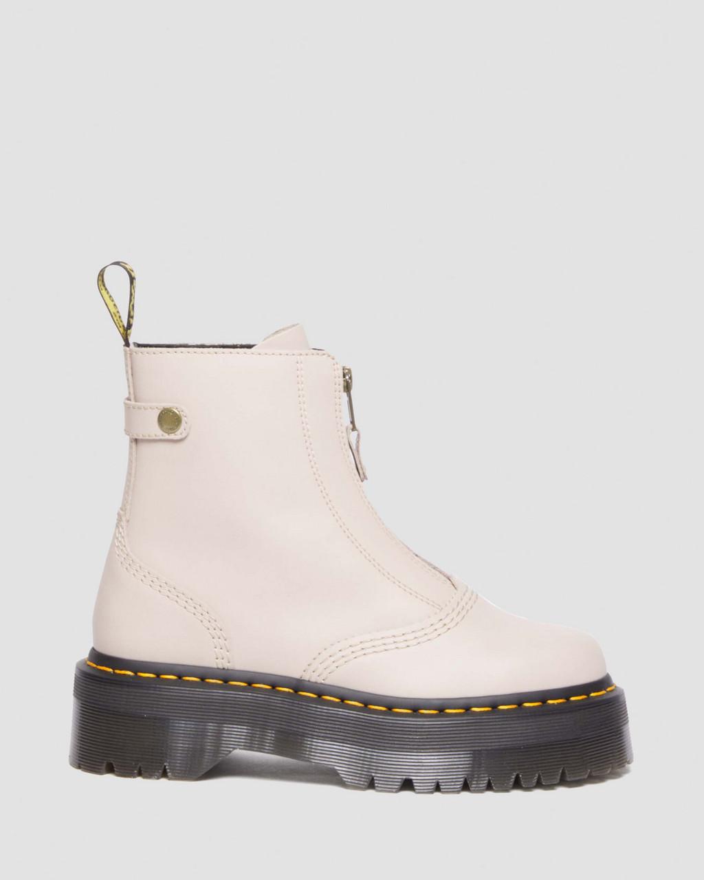 Botas Plataforma Dr Martens Jetta Zipped Sendal Leather Mujer Beige | 89520795