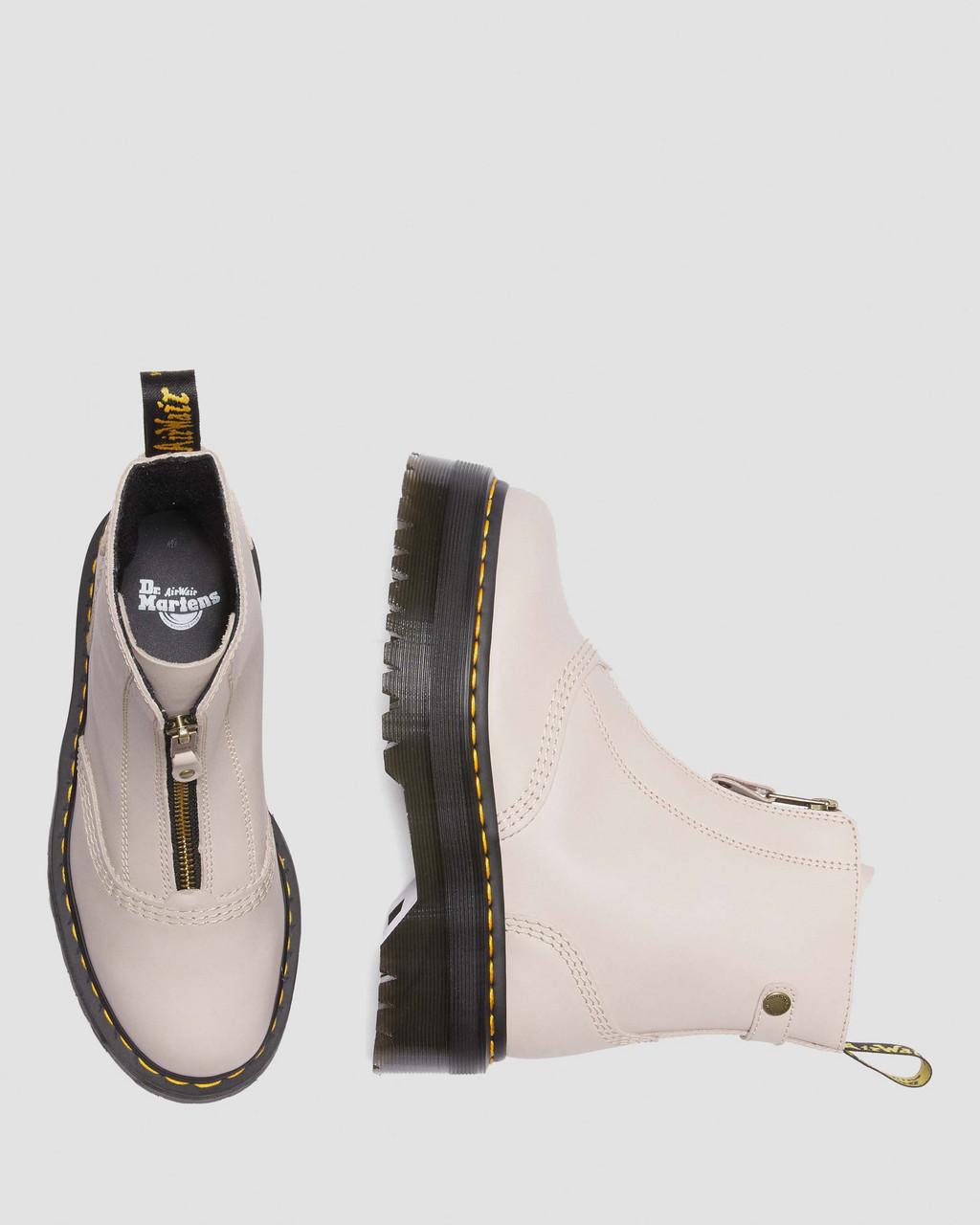 Botas Plataforma Dr Martens Jetta Zipped Sendal Leather Mujer Beige | 89520795