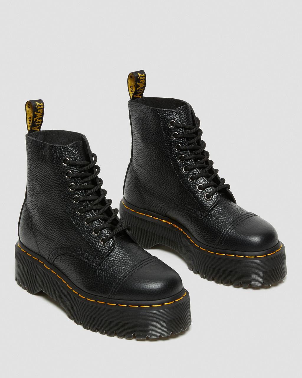 Botas Plataforma Dr Martens Sinclair Milled Nappa Leather Mujer Negros | 11587132
