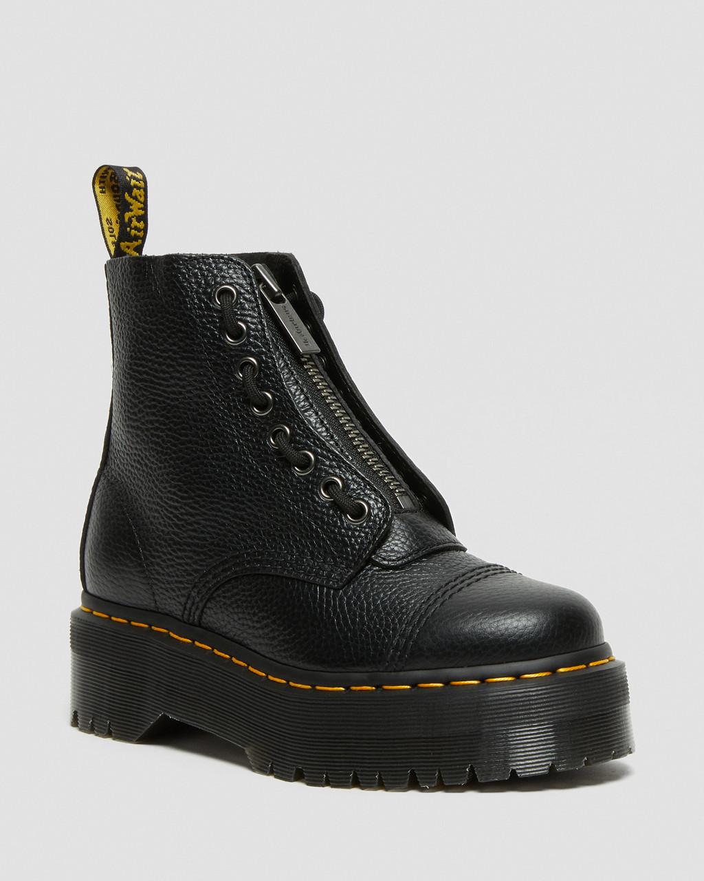 Botas Plataforma Dr Martens Sinclair Milled Nappa Leather Mujer Negros | 11587132
