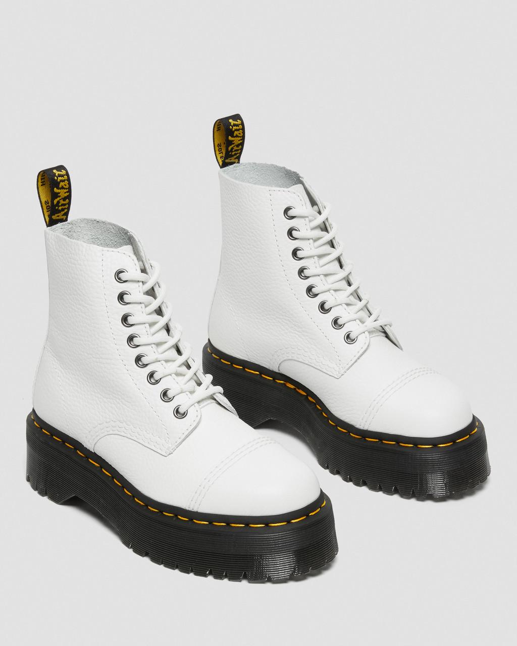Botas Plataforma Dr Martens Sinclair Milled Nappa Leather Mujer Blancos | 87467946