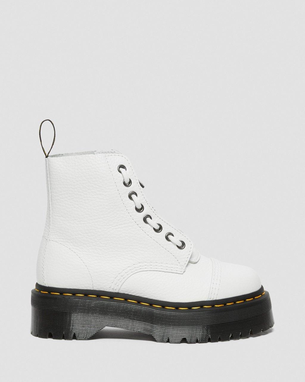 Botas Plataforma Dr Martens Sinclair Milled Nappa Leather Mujer Blancos | 87467946