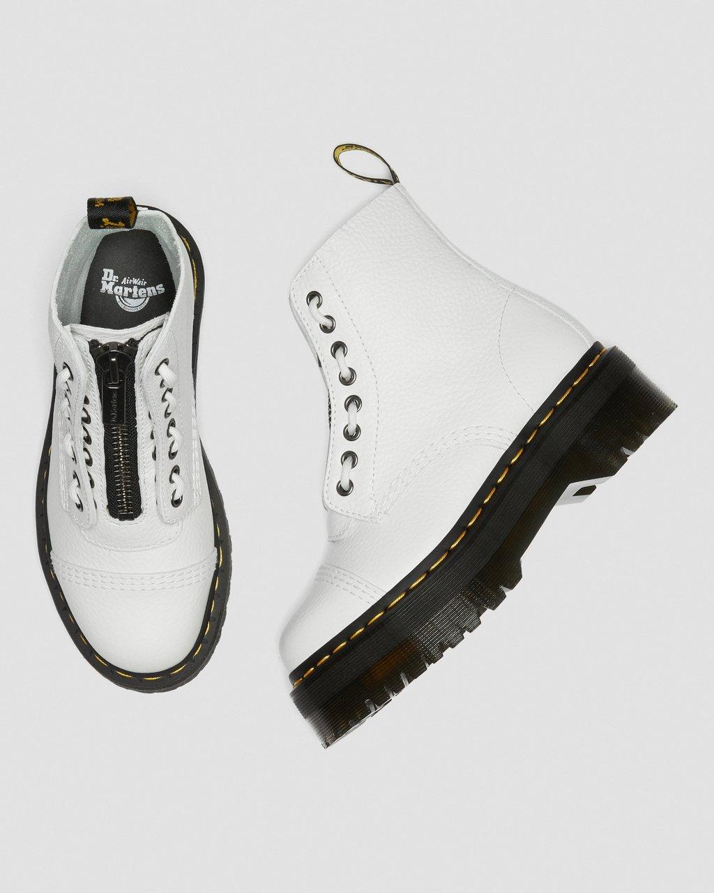 Botas Plataforma Dr Martens Sinclair Milled Nappa Leather Mujer Blancos | 87467946