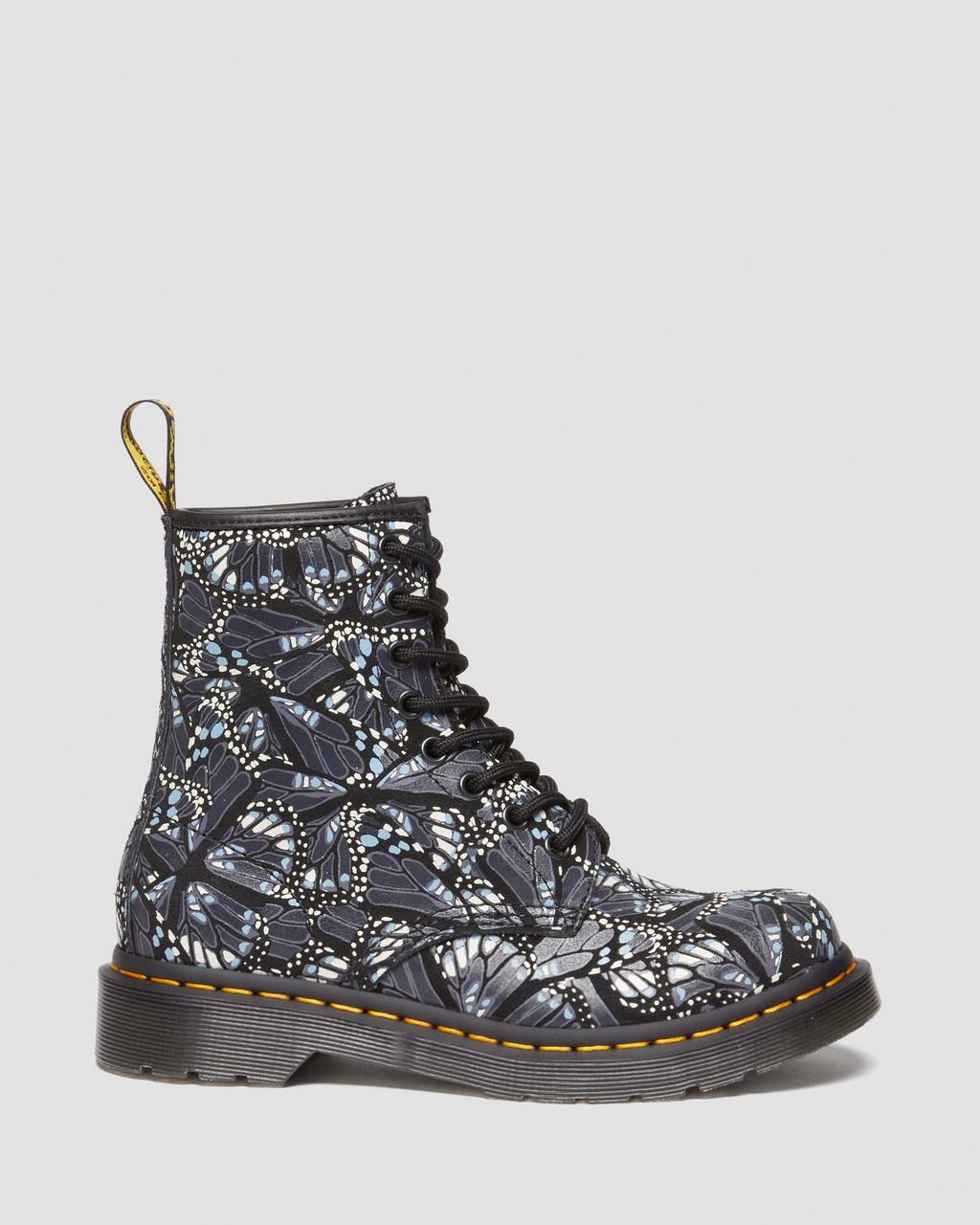 Botas con Cordones Dr Martens 1460 Butterfly Print Suede Mujer Grises | 40830809