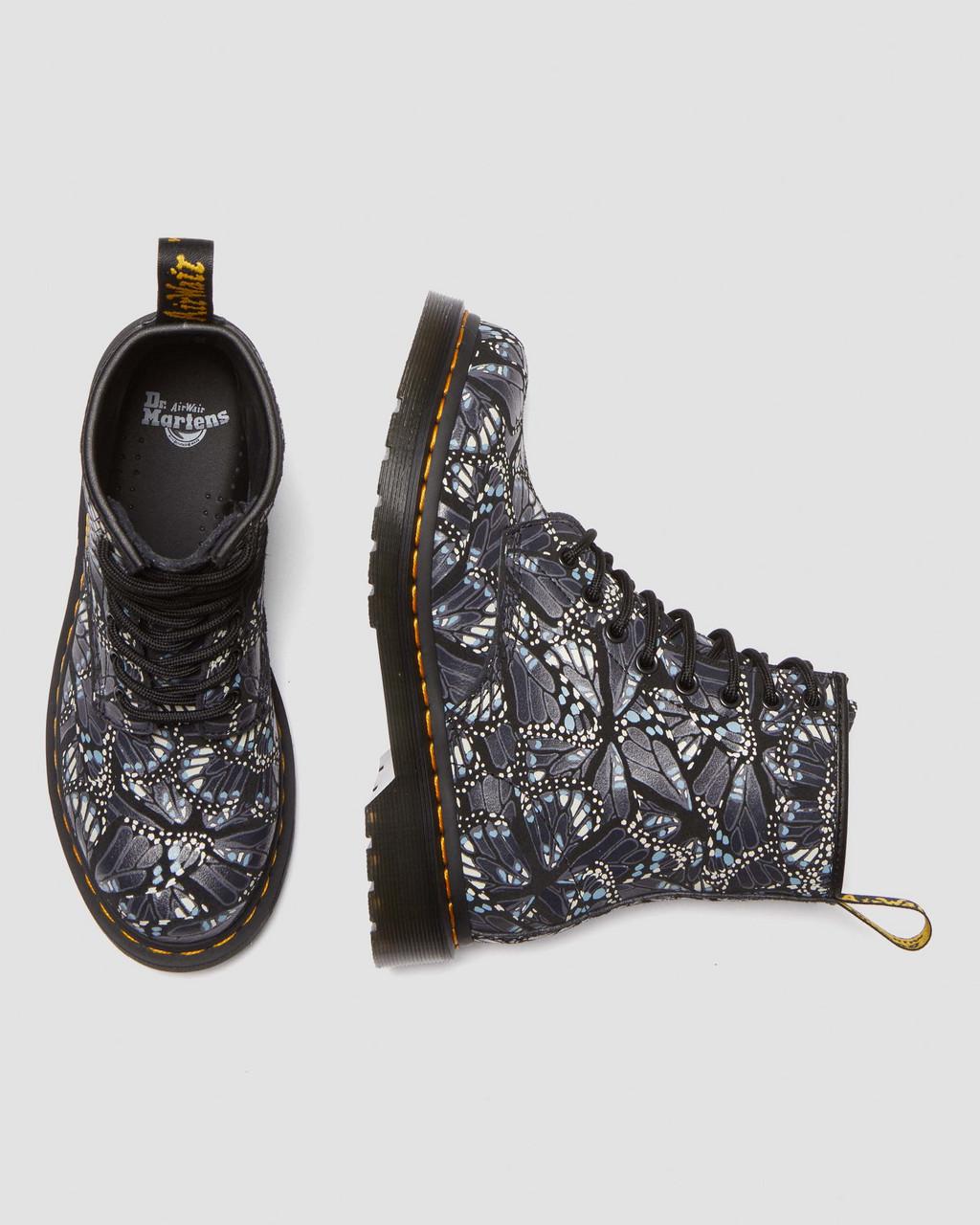 Botas con Cordones Dr Martens 1460 Butterfly Print Suede Mujer Grises | 40830809