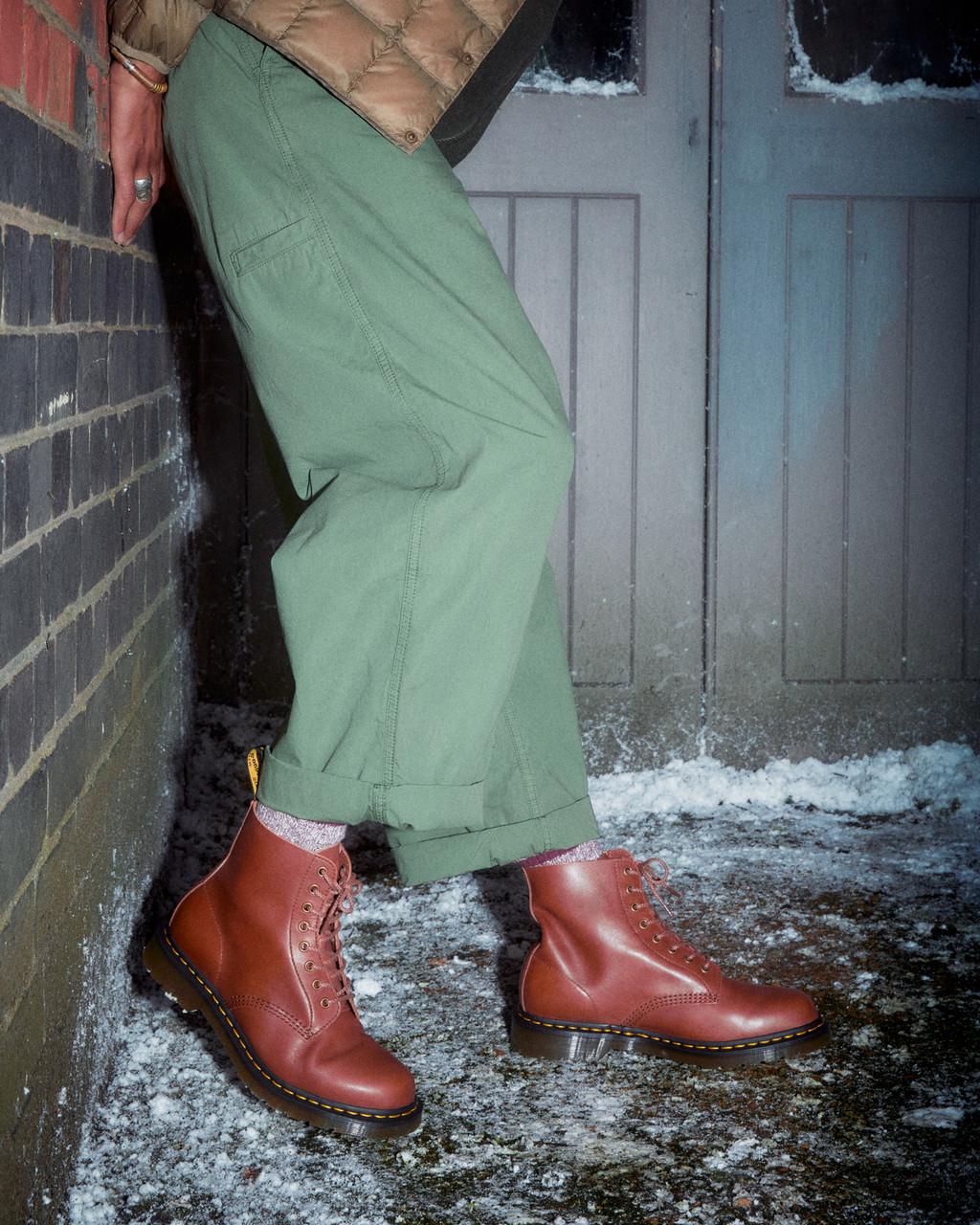 Botas con Cordones Dr Martens 1460 Carrara Leather Hombre Marrom | 88954633