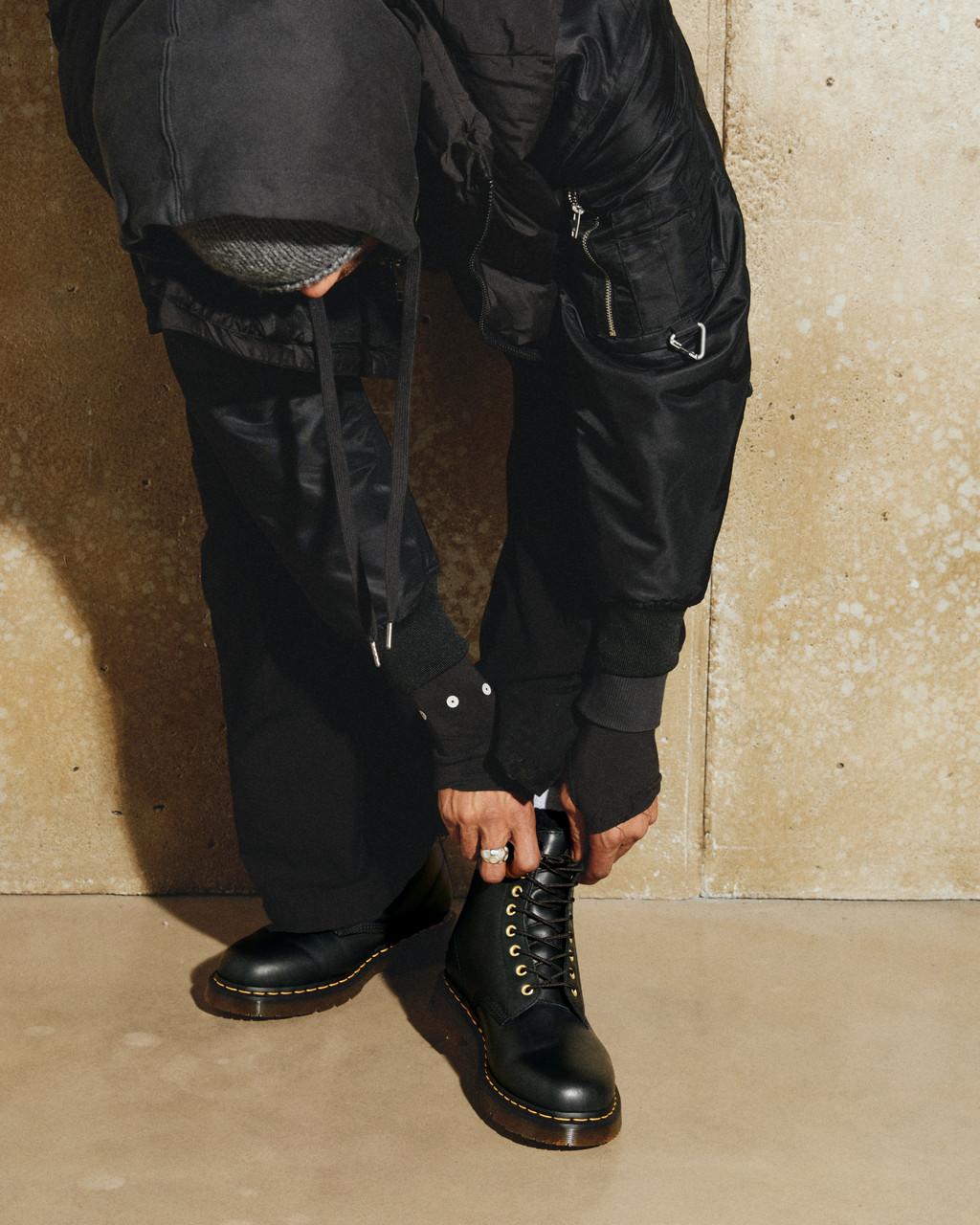 Botas con Cordones Dr Martens 1460 DM's Wintergrip Leather Mujer Negros | 94467690