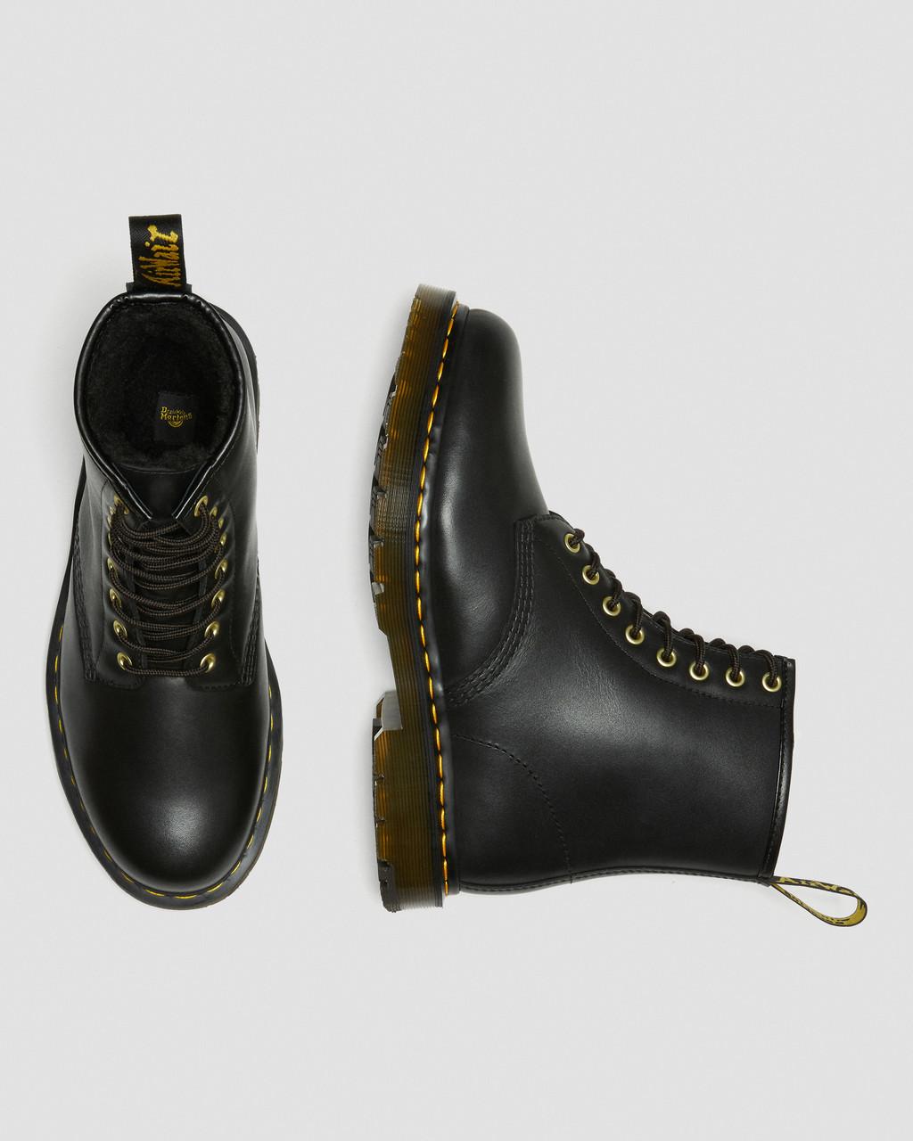 Botas con Cordones Dr Martens 1460 DM's Wintergrip Leather Mujer Negros | 94467690