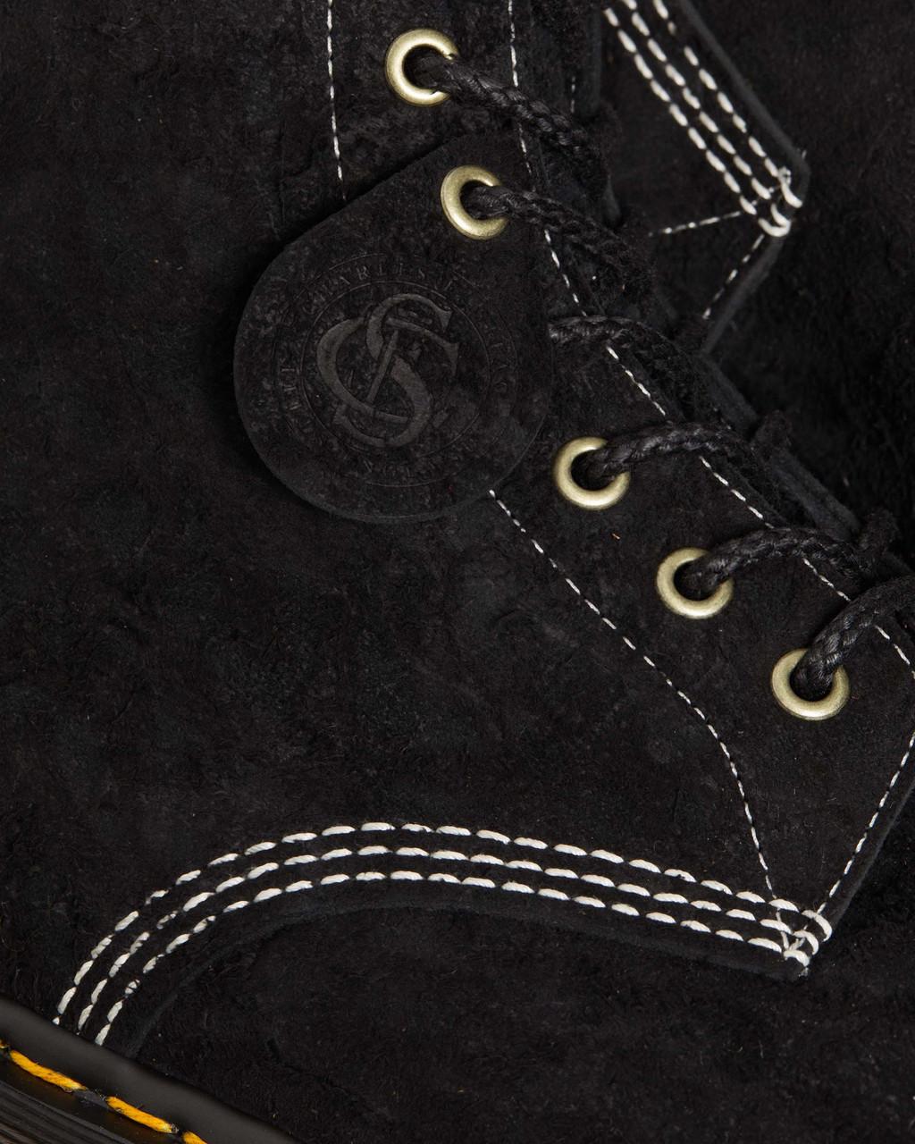 Botas con Cordones Dr Martens 1460 Made in England Emboss Suede Hombre Negros | 26635465