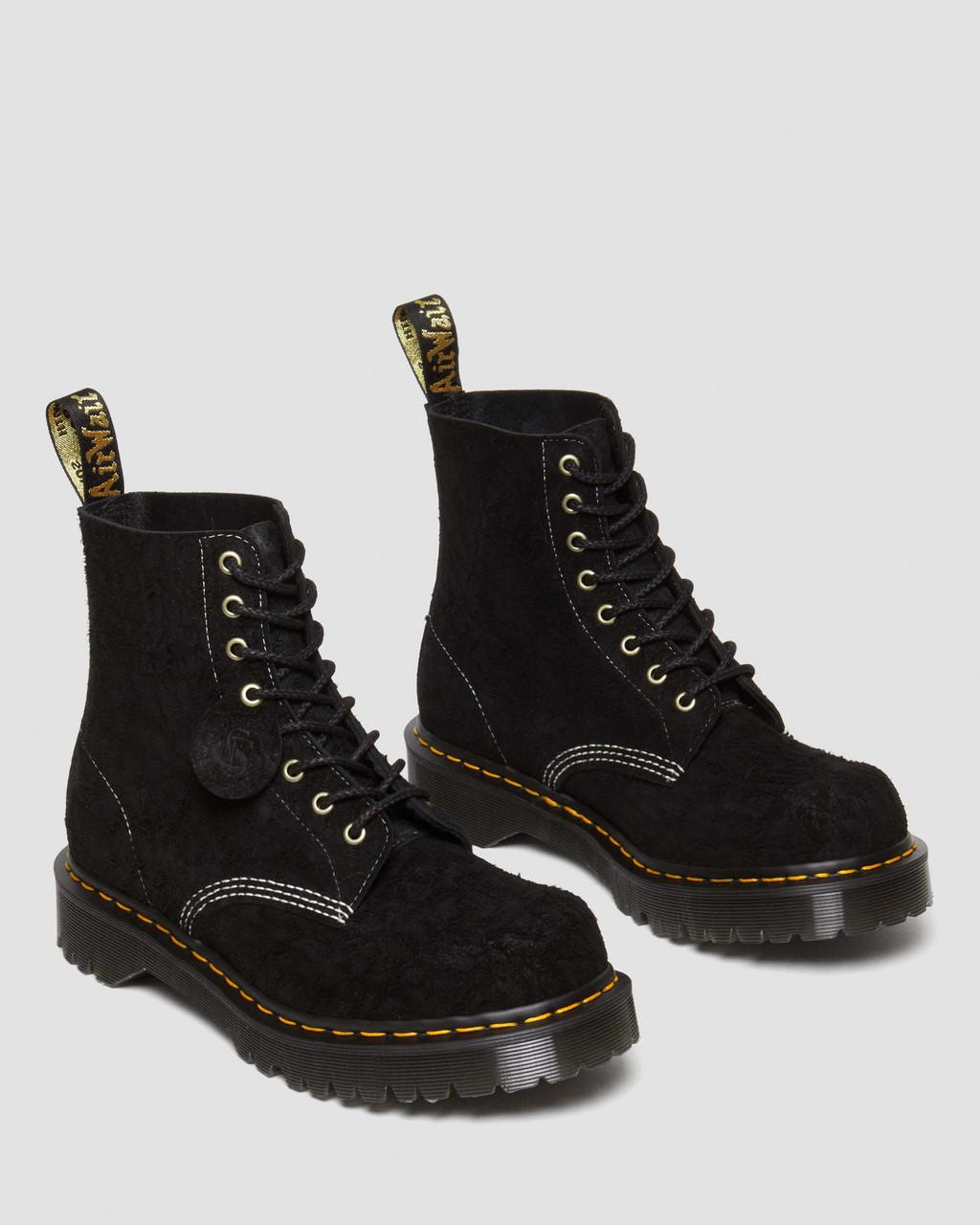 Botas con Cordones Dr Martens 1460 Made in England Emboss Suede Hombre Negros | 26635465