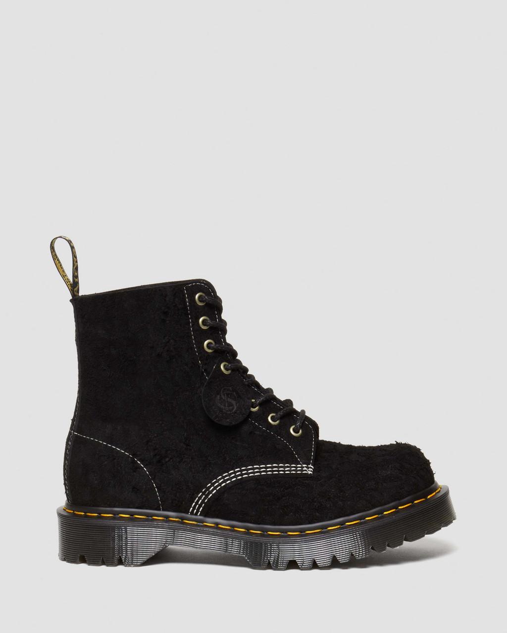 Botas con Cordones Dr Martens 1460 Made in England Emboss Suede Hombre Negros | 26635465
