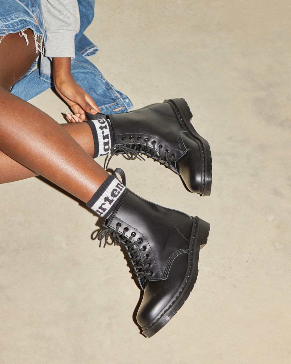 Botas con Cordones Dr Martens 1460 Mono Smooth Leather Hombre Negros | 73634943