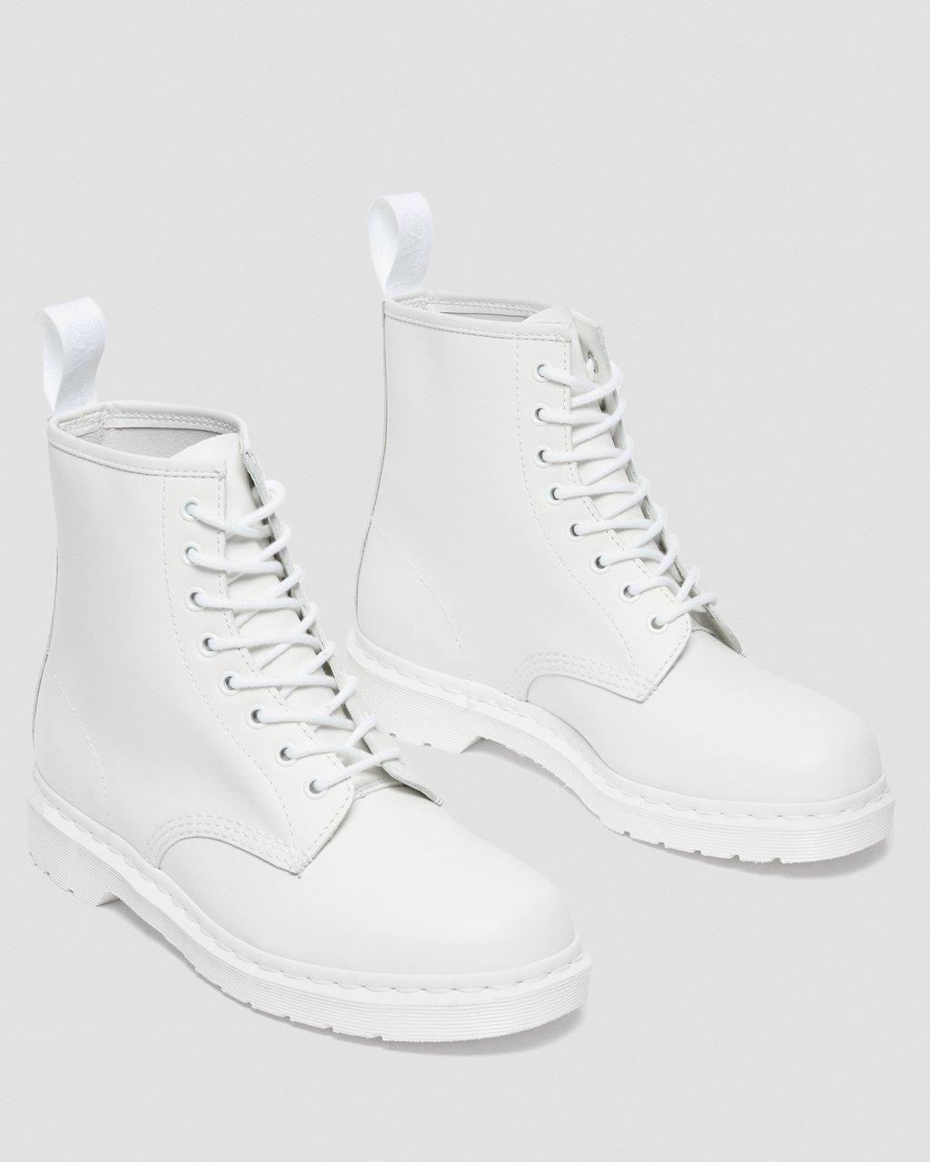 Botas con Cordones Dr Martens 1460 Mono Smooth Leather Hombre Blancos | 42861338