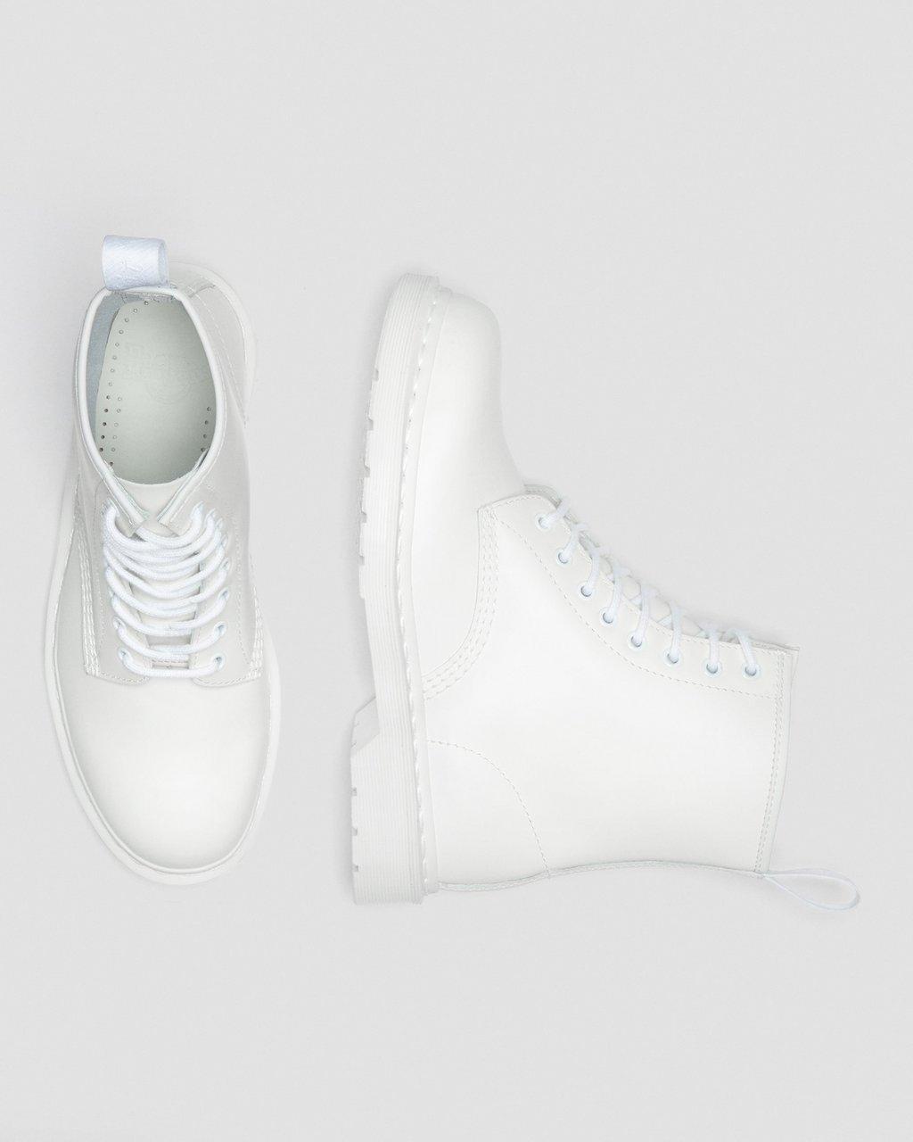 Botas con Cordones Dr Martens 1460 Mono Smooth Leather Hombre Blancos | 42861338