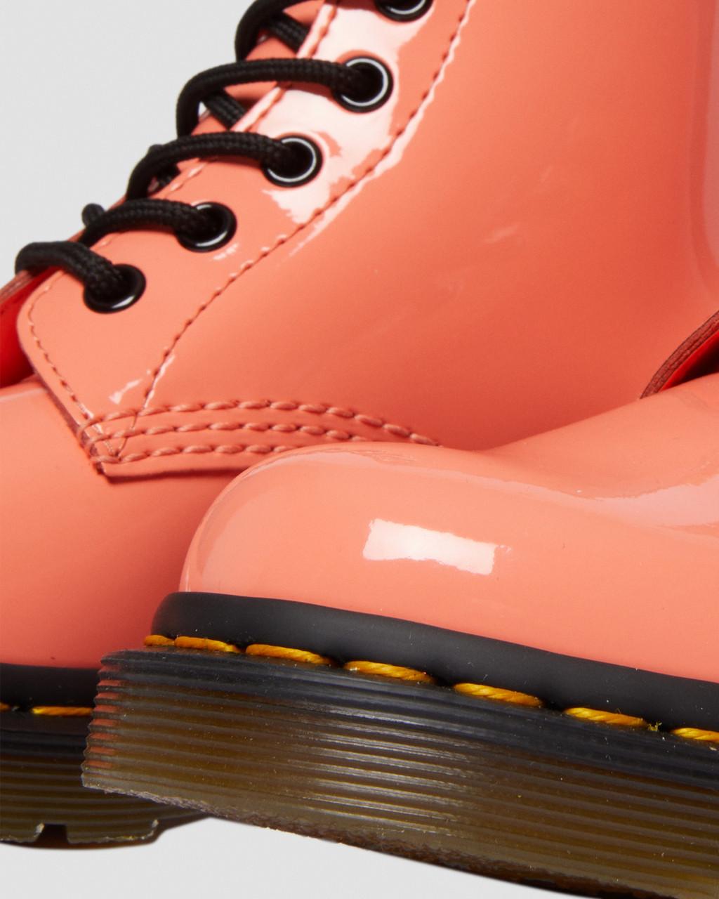 Botas con Cordones Dr Martens 1460 Patent Leather Mujer Rojos | 50348238