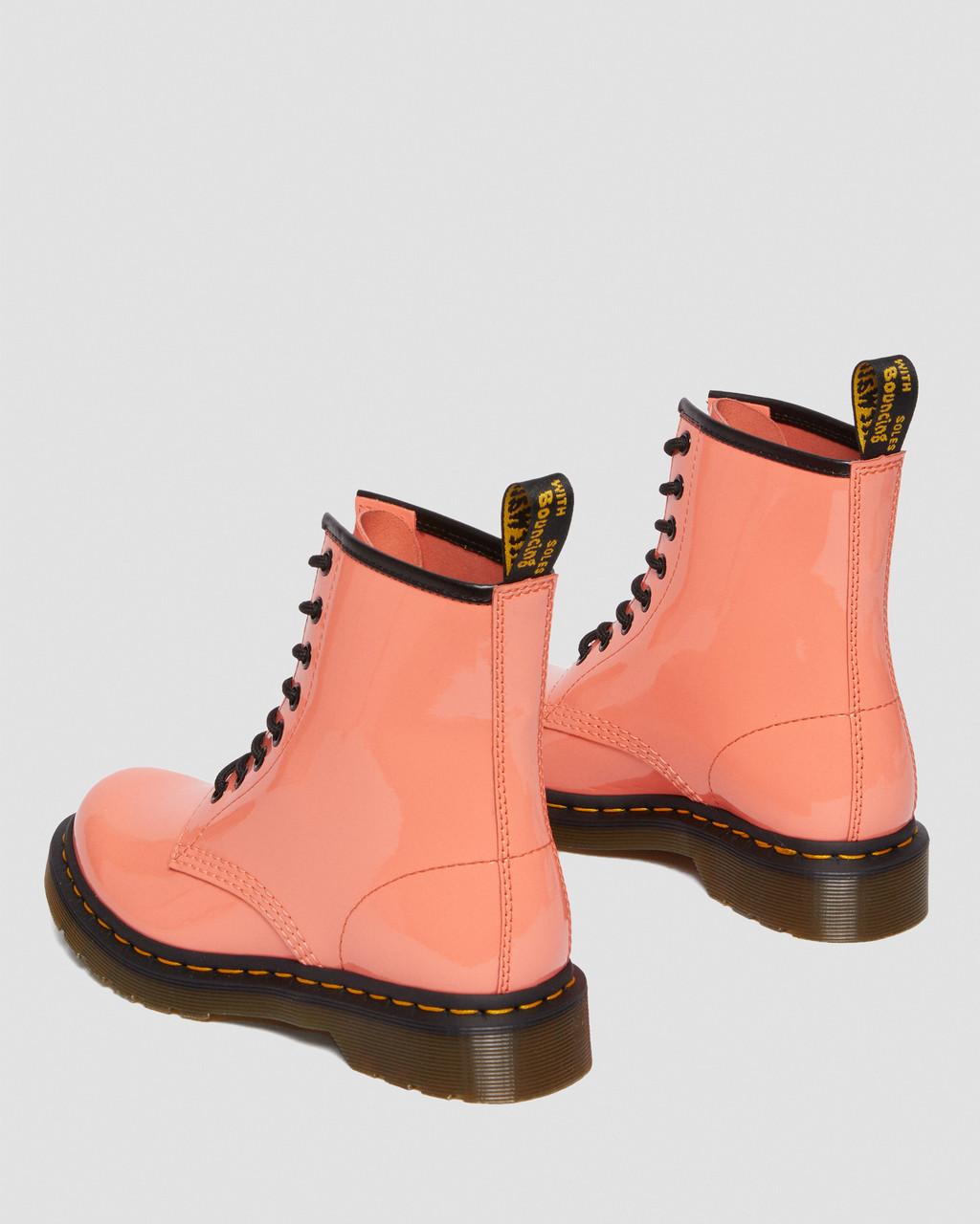 Botas con Cordones Dr Martens 1460 Patent Leather Mujer Rojos | 50348238