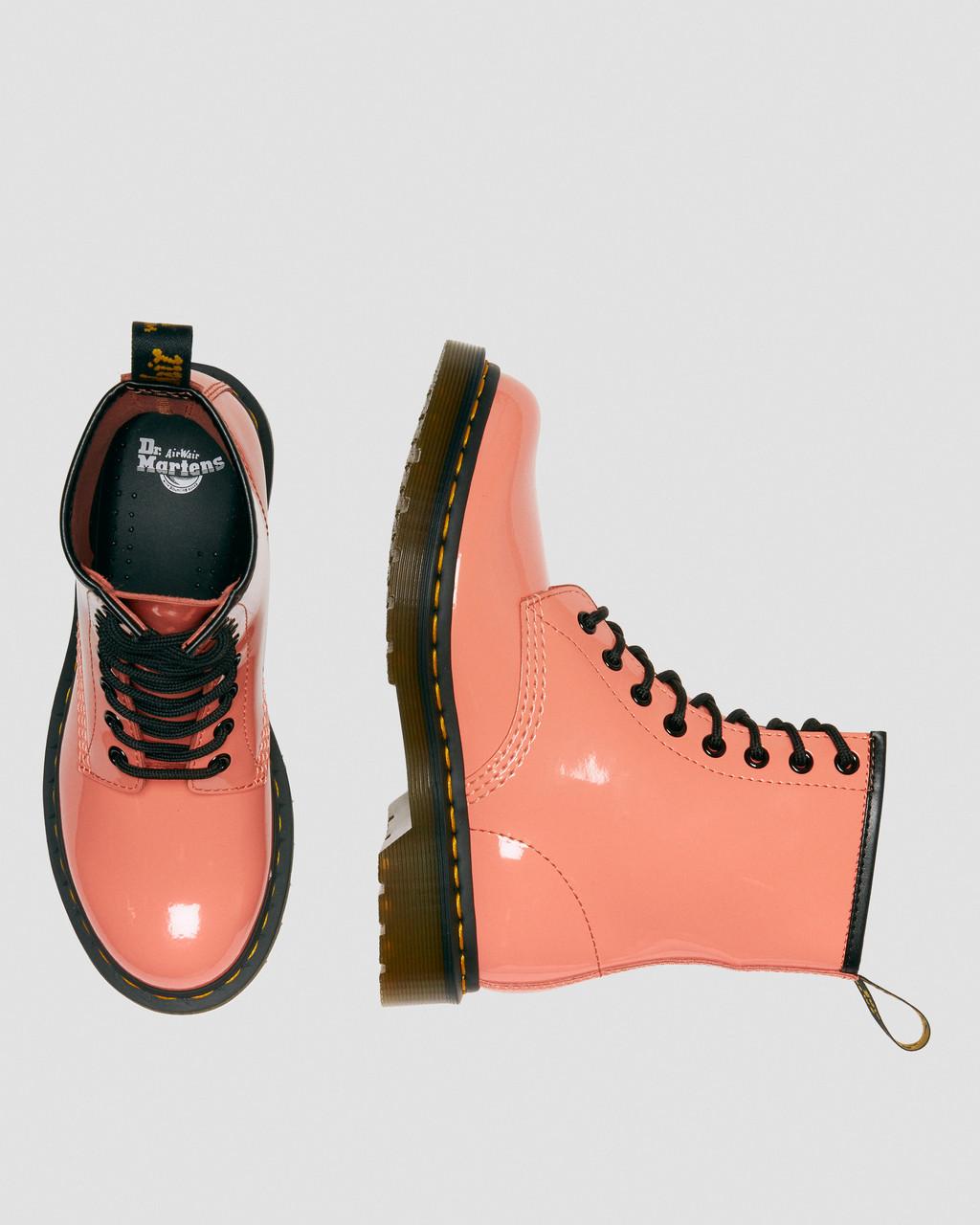 Botas con Cordones Dr Martens 1460 Patent Leather Mujer Rojos | 50348238