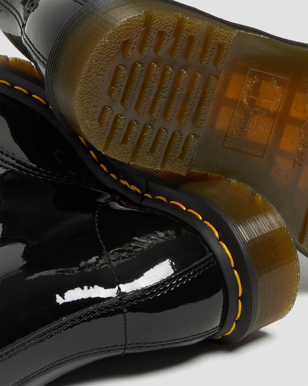 Botas con Cordones Dr Martens 1460 Patent Leather Mujer Negros | 82270034