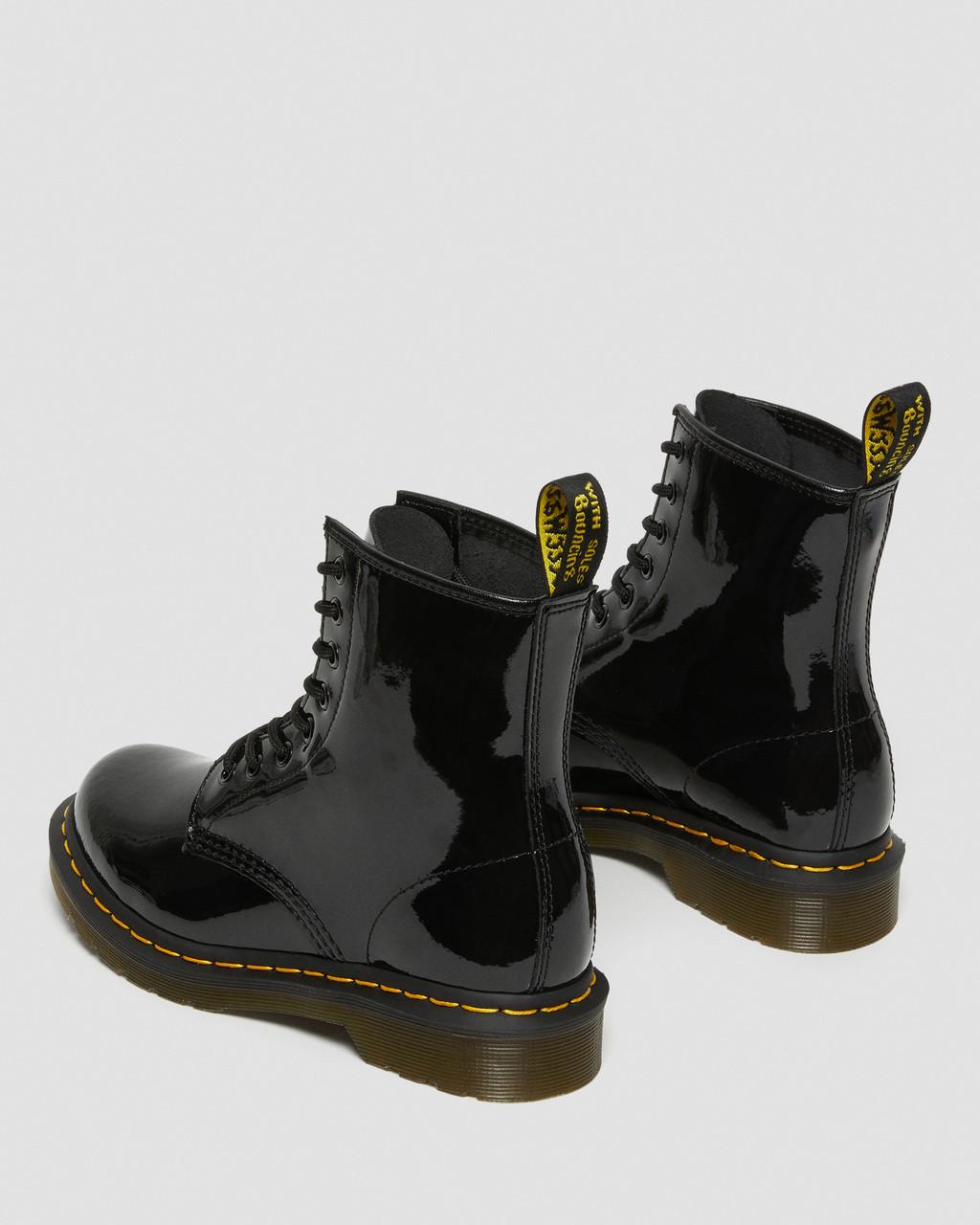 Botas con Cordones Dr Martens 1460 Patent Leather Mujer Negros | 82270034