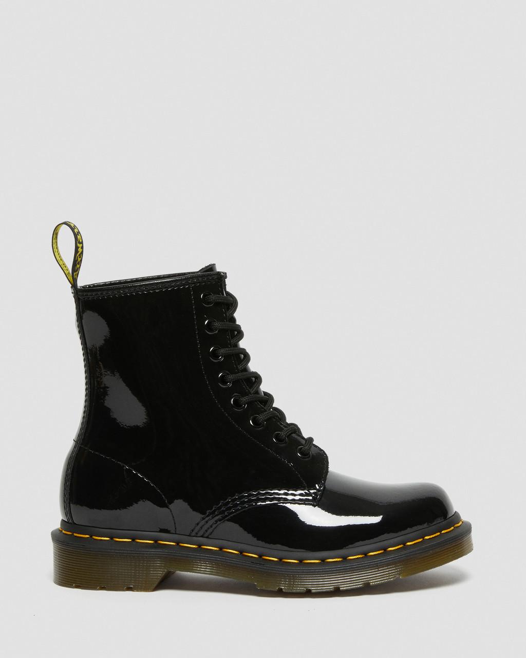 Botas con Cordones Dr Martens 1460 Patent Leather Mujer Negros | 82270034