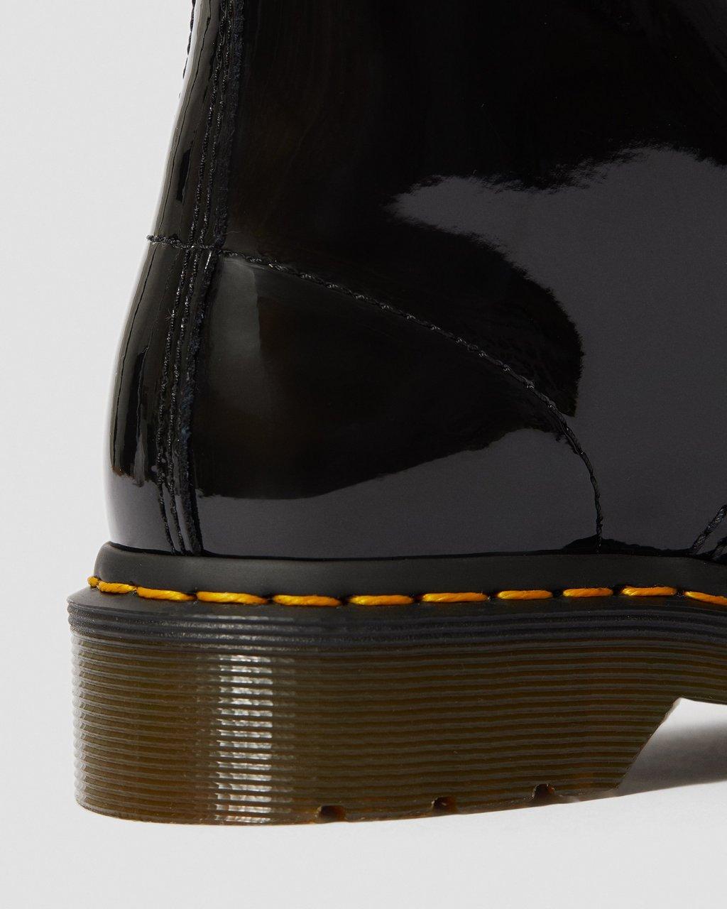 Botas con Cordones Dr Martens 1460 Patent Leather Mujer Negros | 82270034