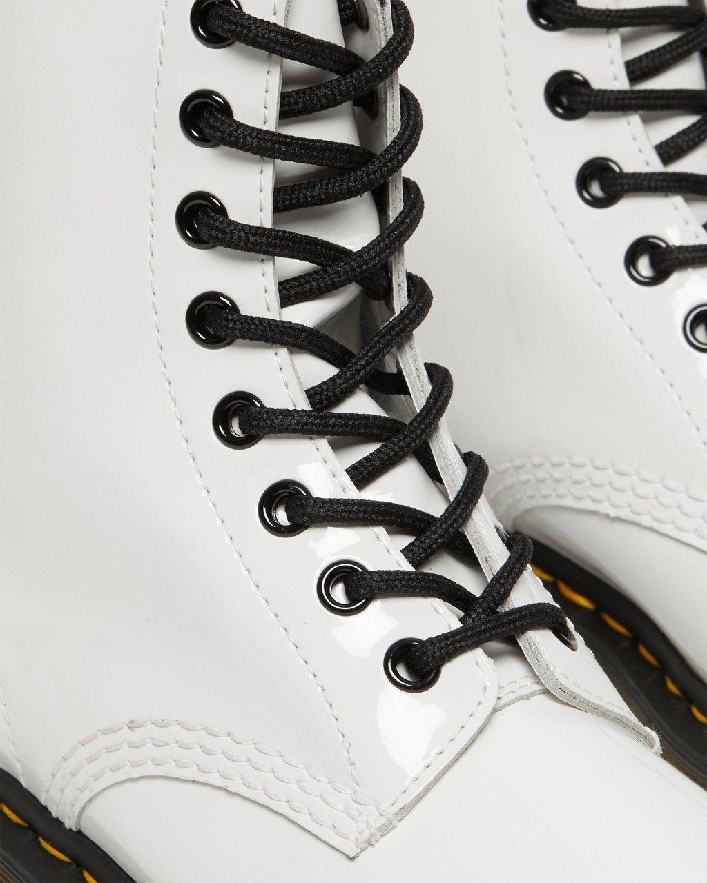 Botas con Cordones Dr Martens 1460 Patent Leather Mujer Blancos | 27277662