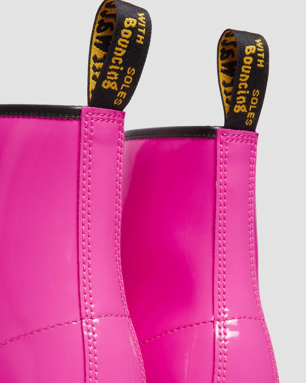 Botas con Cordones Dr Martens 1460 Patent Leather Mujer Rosas | 14830582