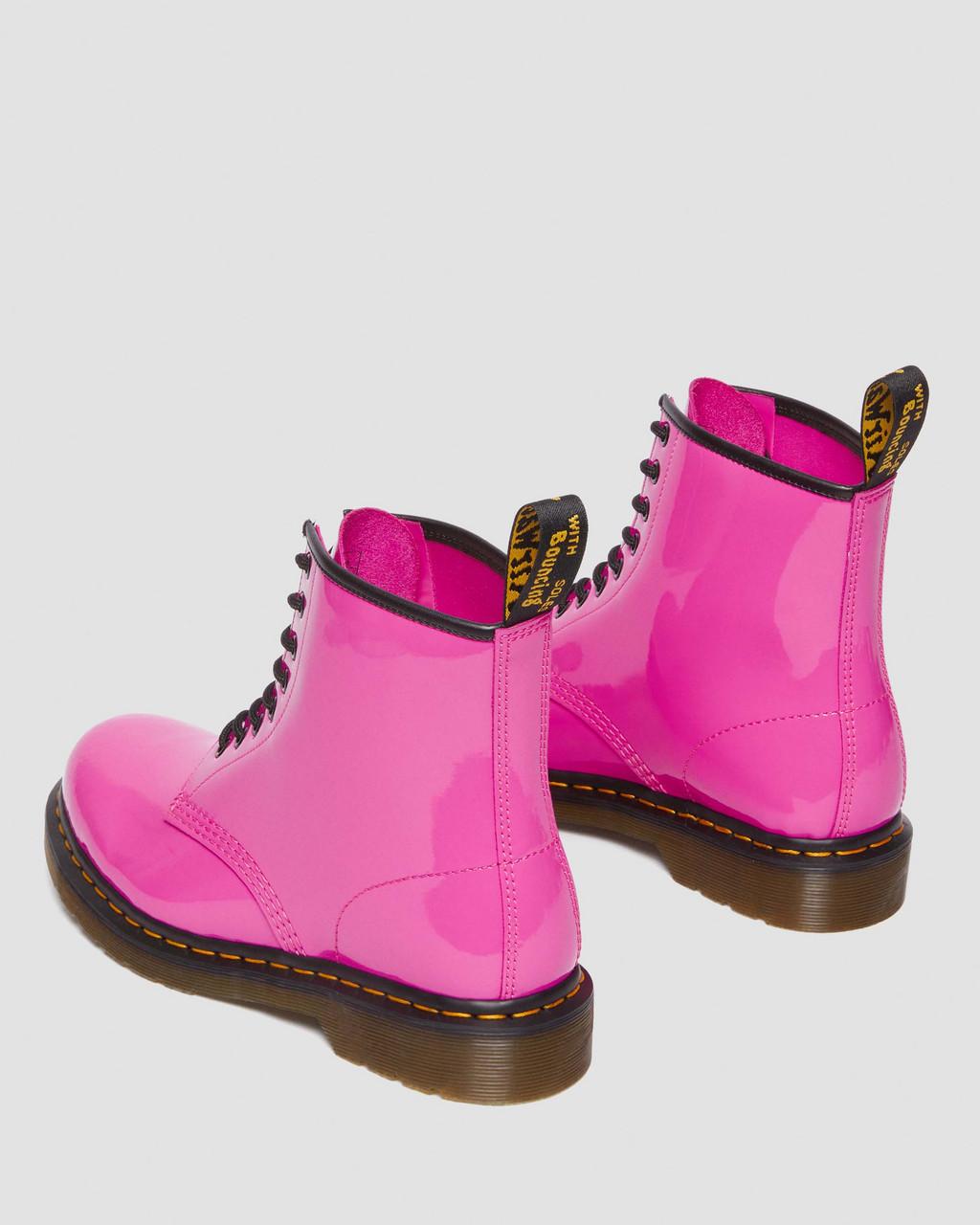 Botas con Cordones Dr Martens 1460 Patent Leather Mujer Rosas | 14830582
