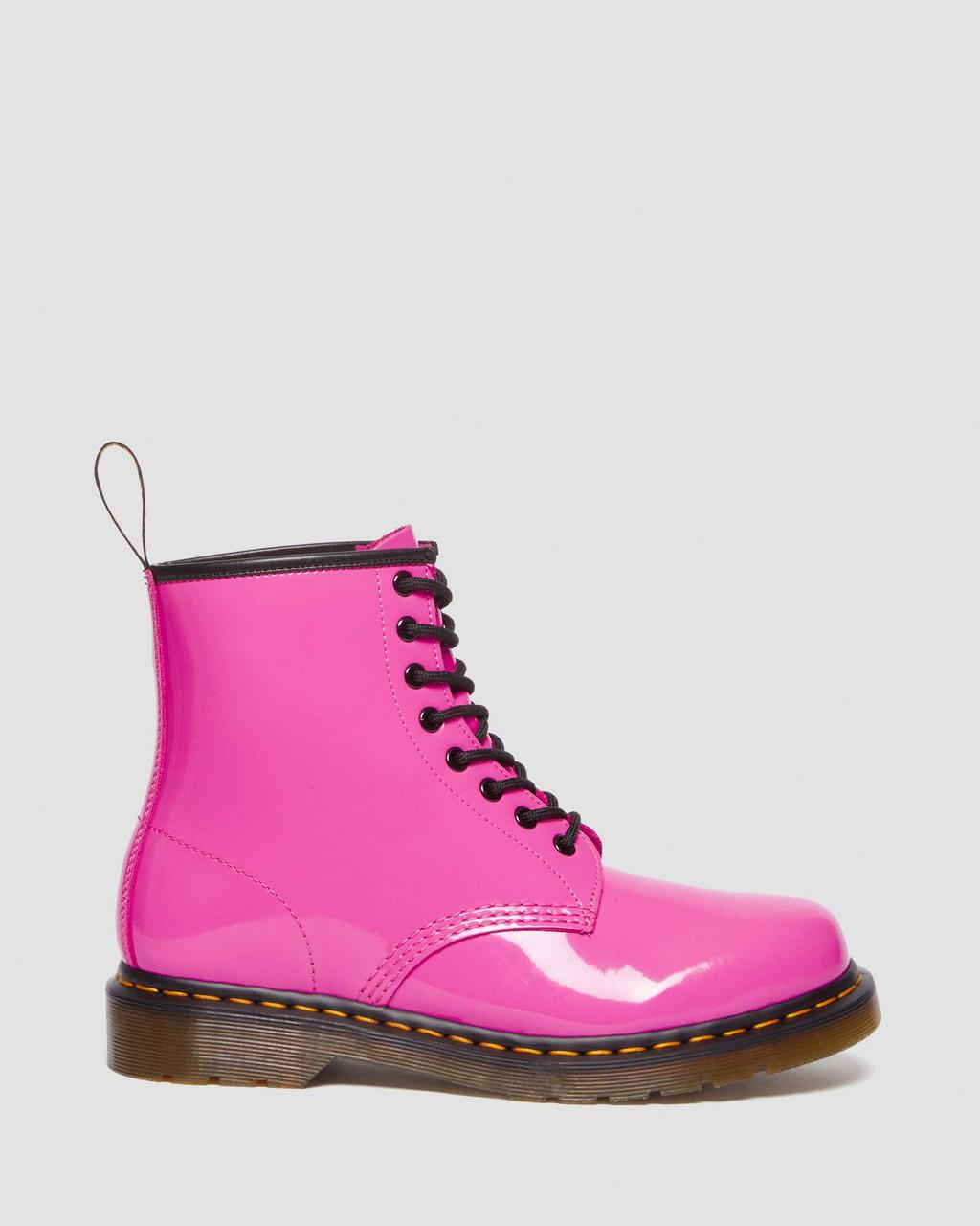 Botas con Cordones Dr Martens 1460 Patent Leather Mujer Rosas | 14830582